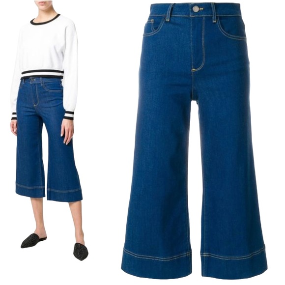 Alice + Olivia Denim - Alice + Olivia High Rise Wide Leg Crop Jeans NWT Women’s 30